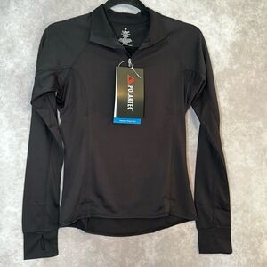NWT L.L.Bean Polartec Power‎ Dry Quarter-Zip Pullover Women's XS Black